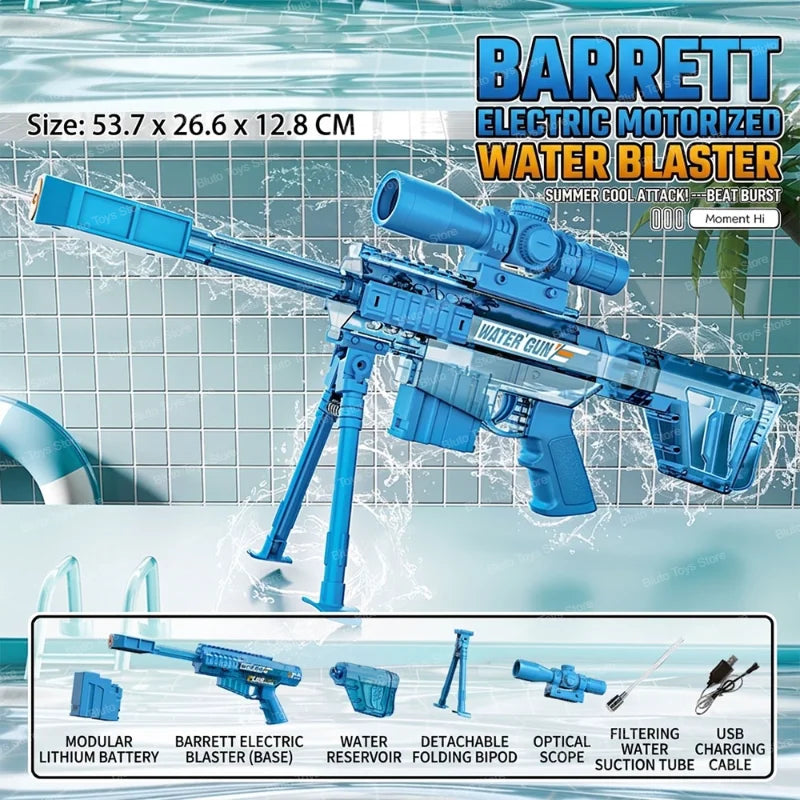 Led Light Emitting Electric Water Gun Toys Children Automatic Sensor Lights Water Pistol Summer Outdoor Beach Pool Toy for Kids
