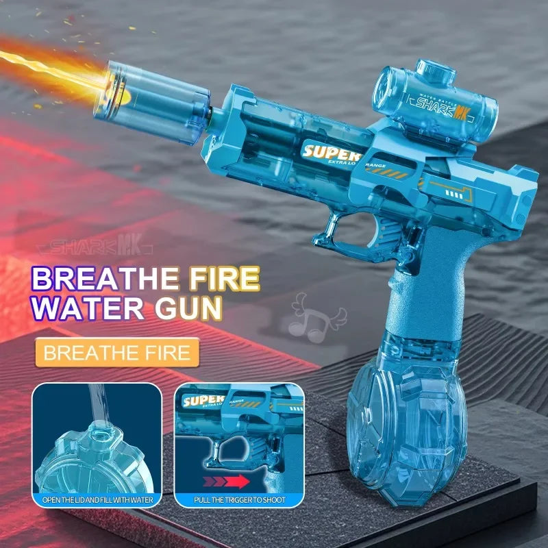 Led Light Emitting Electric Water Gun Toys Children Automatic Sensor Lights Water Pistol Summer Outdoor Beach Pool Toy for Kids