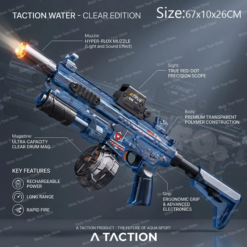 Led Light Emitting Electric Water Gun Toys Children Automatic Sensor Lights Water Pistol Summer Outdoor Beach Pool Toy for Kids