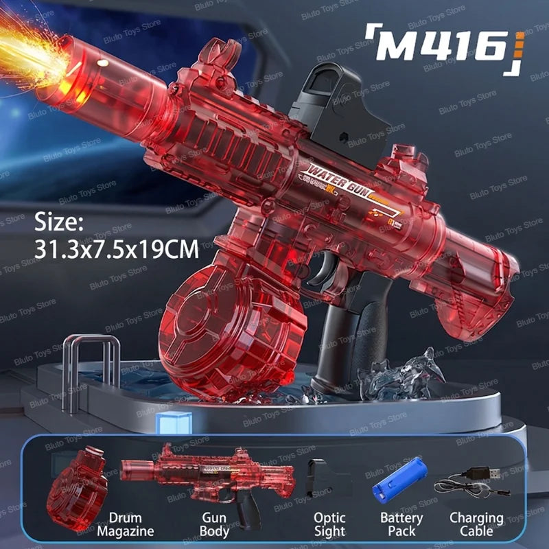 Led Light Emitting Electric Water Gun Toys Children Automatic Sensor Lights Water Pistol Summer Outdoor Beach Pool Toy for Kids