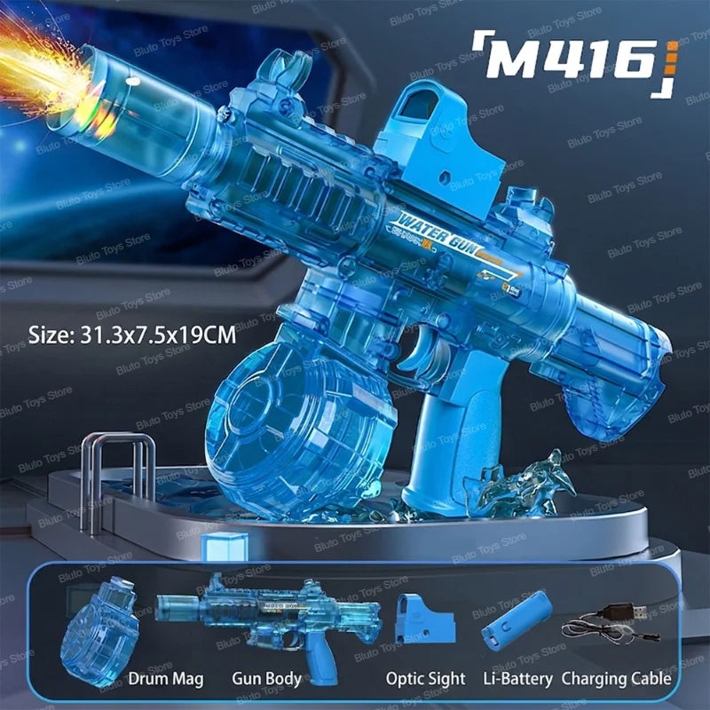 Led Light Emitting Electric Water Gun Toys Children Automatic Sensor Lights Water Pistol Summer Outdoor Beach Pool Toy for Kids