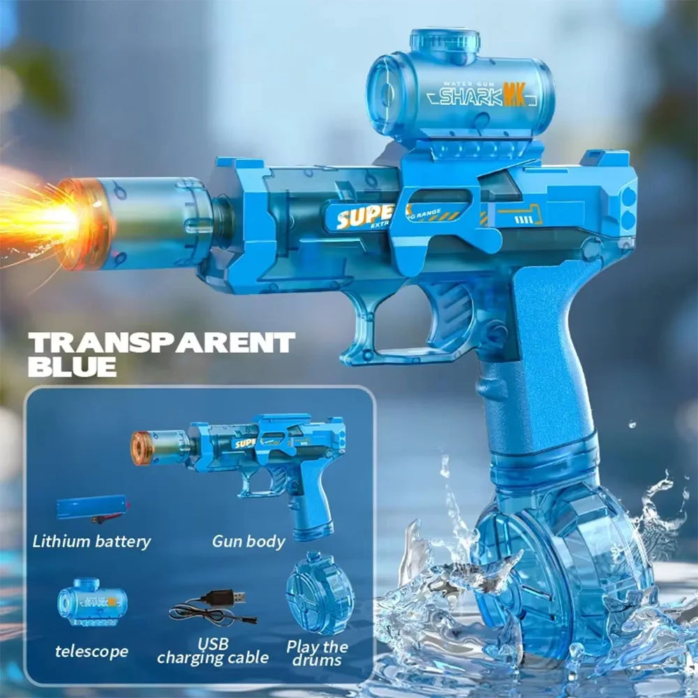 Led Light Emitting Electric Water Gun Toys Children Automatic Sensor Lights Water Pistol Summer Outdoor Beach Pool Toy for Kids
