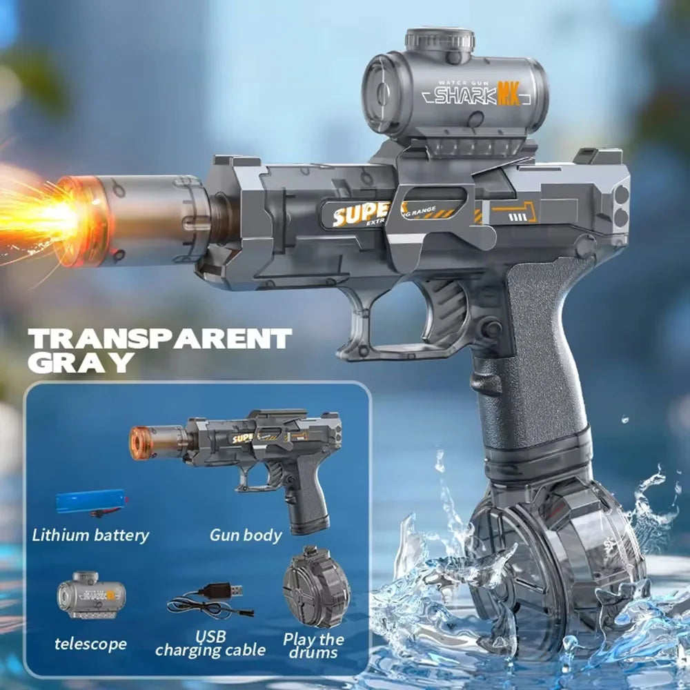 Led Light Emitting Electric Water Gun Toys Children Automatic Sensor Lights Water Pistol Summer Outdoor Beach Pool Toy for Kids
