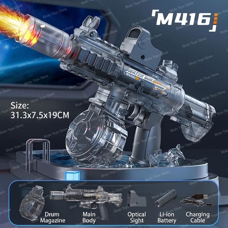 Led Light Emitting Electric Water Gun Toys Children Automatic Sensor Lights Water Pistol Summer Outdoor Beach Pool Toy for Kids